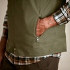 image:imageOrvis Briar Vest for Men Active Fit BrambleProof Stretch Cotton Microfleece Lining Brass Zipper Multiple PocketsTarragon
