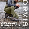 image:imageOrvis Clearwater Wading Boots for Men  Heavy Duty Mens Fishing Waders with Toe Bumper and Aggressive Non Slip Lugs  Durable Rubber Sole Synthetic Leather Upper ScratchResistant Toe EVA Footbed amp Stable Stud RetentionGravel