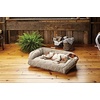 image:imageOrvis ComfortFillEco Couch Dog Bed  Plush ThreeSided Bolster with ComfortFillEco Cushion Quilted Cover ZipOff amp Machine Washable Brown Tweed  SmallHeathered Khaki