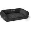 image:imageOrvis ComfortFillEco Couch Dog Bed  Plush ThreeSided Bolster with ComfortFillEco Cushion Quilted Cover ZipOff amp Machine Washable Brown Tweed  SmallSlate
