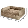 image:imageOrvis ComfortFillEco Deluxe Dog Bed  Deep Removable Cushion with Recycled ComfortFillEco Padding and Durable Quilted Cover Grey Tweed  MediumBrown Tweed