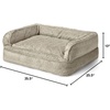 image:imageOrvis ComfortFillEco Deluxe Dog Bed  Deep Removable Cushion with Recycled ComfortFillEco Padding and Durable Quilted Cover Grey Tweed  MediumCharcoal Chevron