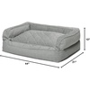 image:imageOrvis ComfortFillEco Deluxe Dog Bed  Deep Removable Cushion with Recycled ComfortFillEco Padding and Durable Quilted Cover Grey Tweed  MediumGrey Tweed