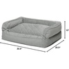 image:imageOrvis ComfortFillEco Deluxe Dog Bed  Deep Removable Cushion with Recycled ComfortFillEco Padding and Durable Quilted Cover Grey Tweed  MediumGrey Tweed