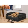 image:imageOrvis ComfortFillEco Deluxe Dog Bed  Deep Removable Cushion with Recycled ComfortFillEco Padding and Durable Quilted Cover Grey Tweed  MediumSlate