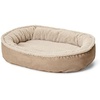 image:imageOrvis ComfortFillEco Fleece Wraparound Dog Bed  Soft Dog Beds with 360Degree Support for Small Medium Large Dogs Khaki  SKhaki