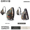 image:imageOrvis Mini Sling Pack 26B2 Fly Fishing Backpack  5L Recycled ECO CORDURA Bag with TPU Coating Dusty Olive  One SizeFishe Unbound Brown