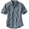 image:imageOrvis Tech Chambray ShortSleeve Work Shirts for Men with Odor Control Thermal Regulation and UPF 40 Sun ProtectionBlue Chambray