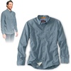 image:imageOrvis Tech Chambray Long Sleeve Mens Work Shirts  Lightweight QuickDrying UPF 40 Chambray Fabric Casual Mens Shirts  UPF 40 QuickDry Stretch Fit Recycled Polyester and Reclaimed Oyster Shells TripleStitched SeamsBlue Chambray
