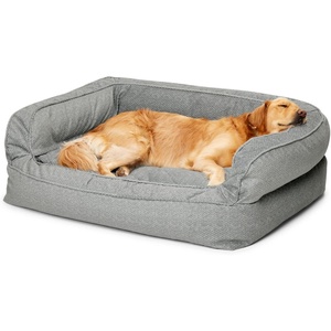 image:imageOrvis ComfortFillEco Deluxe Dog Bed  Deep Removable Cushion with Recycled ComfortFillEco Padding and Durable Quilted Cover Grey Tweed  MediumGrey Tweed