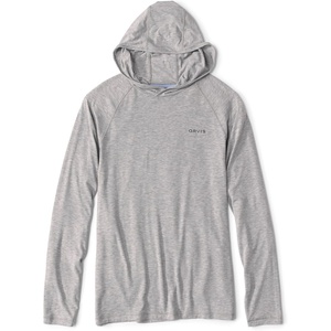 image:imageOrvis DriCast Hoodies  Mens Lightweight Sun Hoodie UPF Long Sleeve Breathable Quick Dry Soft Recycled FabricLight Grey Heather