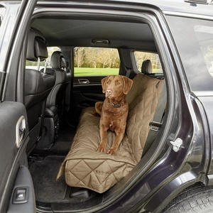 image:imageOrvis GripTight Quilted HoseOff Dog Car Seat Cover for Back Seat  Waterproof Car Seat Protector with Seat Belt Slits Khaki  LargeKhaki