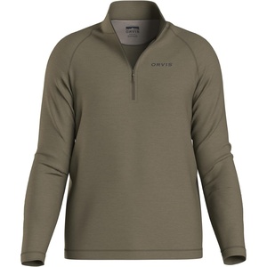 image:imageOrvis Mens DriCast 14 Zip Sun Protection Shirt  UPF 50 QuickDry Eco Blend Thumb Loops Lightweight Breathable Design MoistureWicking PerformanceSagewood