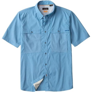 image:imageOrvis Mens Open Air Caster ShortSleeve Shirt UPF 40 Sun Protection Breathable QuickDry Performance Fabric Active FitPacific BlueWhite