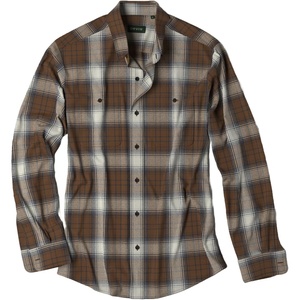 image:imageOrvis Perfect Flannel Shirt for Men  100 Brushed Cotton Long Sleeve Mens Flannel Shirt with FauxSuede TrimSnowHazelnut