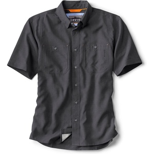 image:imageOrvis Tech Chambray ShortSleeve Work Shirts for Men with Odor Control Thermal Regulation and UPF 40 Sun ProtectionBlack