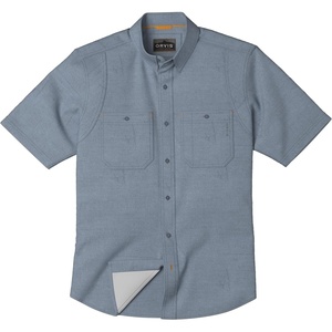 image:imageOrvis Tech Chambray ShortSleeve Work Shirts for Men with Odor Control Thermal Regulation and UPF 40 Sun ProtectionCoastal Blue Chambray