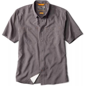 image:imageOrvis Tech Chambray ShortSleeve Work Shirts for Men with Odor Control Thermal Regulation and UPF 40 Sun ProtectionDark Charcoal