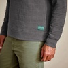 image:imageOrvis Mens Battenkill Quilted 14 Snap Sweatshirt  Classic Fit Colorblock Design amp Sustainable Polyester Side Pockets Elastic Cinch Hem Lightweight WarmthSolid Charcoal Heather