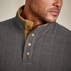 image:imageOrvis Mens Battenkill Quilted 14 Snap Sweatshirt  Classic Fit Colorblock Design amp Sustainable Polyester Side Pockets Elastic Cinch Hem Lightweight WarmthSolid Charcoal Heather