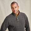 image:imageOrvis Mens Battenkill Quilted 14 Snap Sweatshirt  Classic Fit Colorblock Design amp Sustainable Polyester Side Pockets Elastic Cinch Hem Lightweight WarmthSolid Charcoal Heather