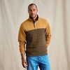 image:imageOrvis Mens Battenkill Quilted 14 Snap Sweatshirt  Classic Fit Colorblock Design amp Sustainable Polyester Side Pockets Elastic Cinch Hem Lightweight WarmthColorblock Field KhakiEspresso