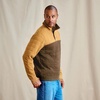 image:imageOrvis Mens Battenkill Quilted 14 Snap Sweatshirt  Classic Fit Colorblock Design amp Sustainable Polyester Side Pockets Elastic Cinch Hem Lightweight WarmthColorblock Field KhakiEspresso