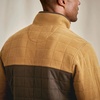 image:imageOrvis Mens Battenkill Quilted 14 Snap Sweatshirt  Classic Fit Colorblock Design amp Sustainable Polyester Side Pockets Elastic Cinch Hem Lightweight WarmthColorblock Field KhakiEspresso