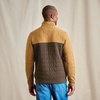 image:imageOrvis Mens Battenkill Quilted 14 Snap Sweatshirt  Classic Fit Colorblock Design amp Sustainable Polyester Side Pockets Elastic Cinch Hem Lightweight WarmthColorblock Field KhakiEspresso