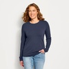 image:imageOrvis Perfect True Crew Long Sleeve Shirts for Women  Soft Pima CottonModal with a Touch of SpandexTrue Navy