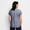 image:imageOrvis Tech Chambray Workshirt ShortSleeved Womens Casual Button Down Shirt  Breathable Lightweight Versatile DesignBlue Chambray  New