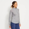 image:imageOrvis Womens DriCast 14 Zip Performance Shirt Lightweight Breathable QuickDry Sun TopPale Gray Heather