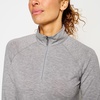image:imageOrvis Womens DriCast 14 Zip Performance Shirt Lightweight Breathable QuickDry Sun TopPale Gray Heather