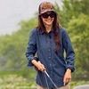 image:imageOrvis Womens LongSleeved Tech Chambray Work ShirtTrue Navy  New