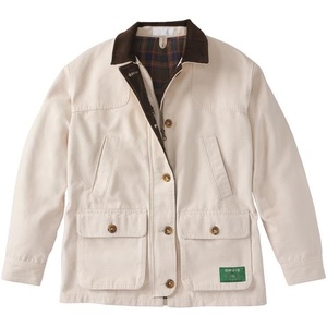 image:imageOrvis 1856 Barn Coat Womens Classic Outdoor Coat Durable Cotton Blend Button Front MidLength Utility JacketPale Stone