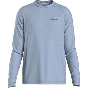 image:imageOrvis Dricast Long Sleeve Crew  Mens Lightweight Performance Shirt QuickDry UPF 50 Sun Protection BreathableCoastal Blue