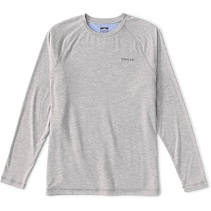 image:imageOrvis Dricast Long Sleeve Crew  Mens Lightweight Performance Shirt QuickDry UPF 50 Sun Protection BreathableLight Gray Heather