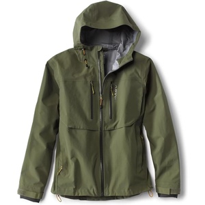 image:imageOrvis Mens Clearwater Wading Jacket  Hooded 20K Waterproof Jackets for Men with Integrated Cuff SystemMoss