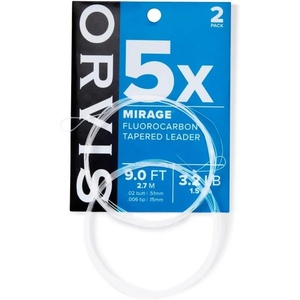 image:imageOrvis Mirage Knotless Trout Leader  QuickSinking ExtrusionTapered Pure Fluorocarbon Leader 2PK90 Inches