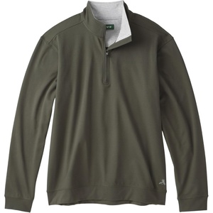image:imageOrvis On The Move 14 Zip Mens Performance QuarterZip Moisture Wicking Stretch Piqu Knit with SpandexIvy