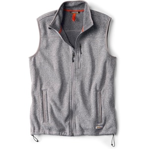 image:imageOrvis Recycled Fleece Sweater Vest for Men  Warm and Comfortable Mens Fleece Vest Made with Brushed AntiPilling Fiber  Soft Interior SweaterKnit Exterior AntiPilling 3 Zip Pockets amp Drawcord Hem LayerReady Core WarmthHeather Gray 2