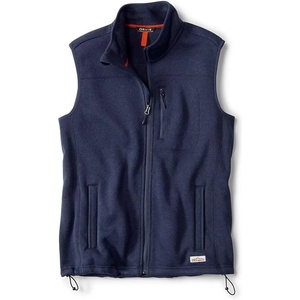 image:imageOrvis Recycled Fleece Sweater Vest for Men  Warm and Comfortable Mens Fleece Vest Made with Brushed AntiPilling Fiber  Soft Interior SweaterKnit Exterior AntiPilling 3 Zip Pockets amp Drawcord Hem LayerReady Core WarmthTrue Navy