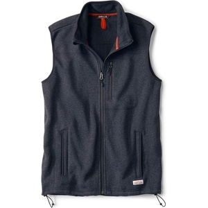 image:imageOrvis Recycled Fleece Sweater Vest for Men  Warm and Comfortable Mens Fleece Vest Made with Brushed AntiPilling Fiber  Soft Interior SweaterKnit Exterior AntiPilling 3 Zip Pockets amp Drawcord Hem LayerReady Core WarmthBlack 2