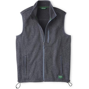 image:imageOrvis Recycled Fleece Sweater Vest for Men  Warm and Comfortable Mens Fleece Vest Made with Brushed AntiPilling Fiber  Soft Interior SweaterKnit Exterior AntiPilling 3 Zip Pockets amp Drawcord Hem LayerReady Core WarmthBlue Haze