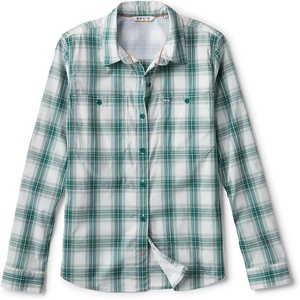 image:imageOrvis River Guide LongSleeve Shirt for Women  Timeless Classic with QuickDry Fabric UPF 30 Outdoor ComfortCyanCitrus Plaid