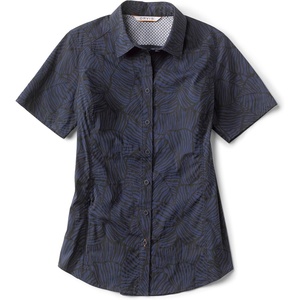 image:imageOrvis River Guide ShortSleeve Shirt for Women Lightweight Breathable FashionTShirts Outdoor Casual WearNavy Stamped Leaf