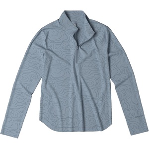 image:imageOrvis Sun Defense 14 Zip Womens Shirt  UPF Protection QuickDry Breathable Lightweight Outdoor ActivewearPewter Blue Ripples
