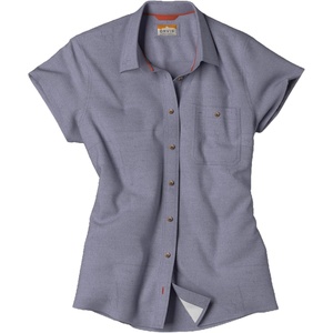 image:imageOrvis Tech Chambray Workshirt ShortSleeved Womens Casual Button Down Shirt  Breathable Lightweight Versatile DesignWisteria