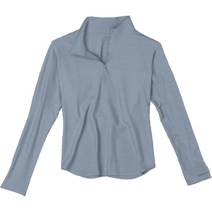 image:imageOrvis Womens DriCast 14 Zip Performance Shirt Lightweight Breathable QuickDry Sun TopCoastal Blue