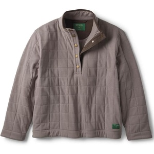 image:imageOrvis Womens Outdoor Quilted Snap SweatshirtMushroom Heather